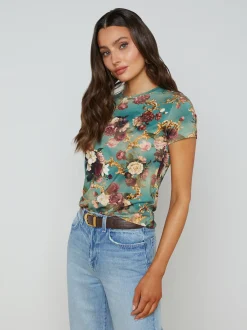 L'AGENCE Print Edition|Spring Collection|Ressi Fitted Tee Small Multi Rococo