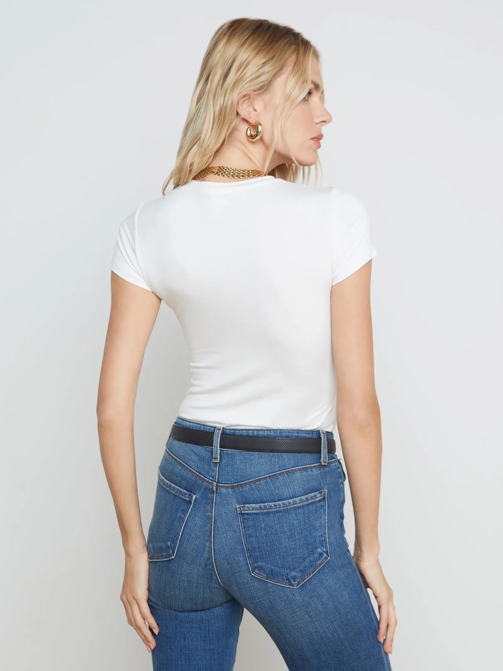 L'AGENCE Nouveau Whites|Essentials|Ressi Fitted Tee White