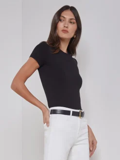 L'AGENCE Spring '24 Catalog|All Things Black|Ressi Fitted Tee Black