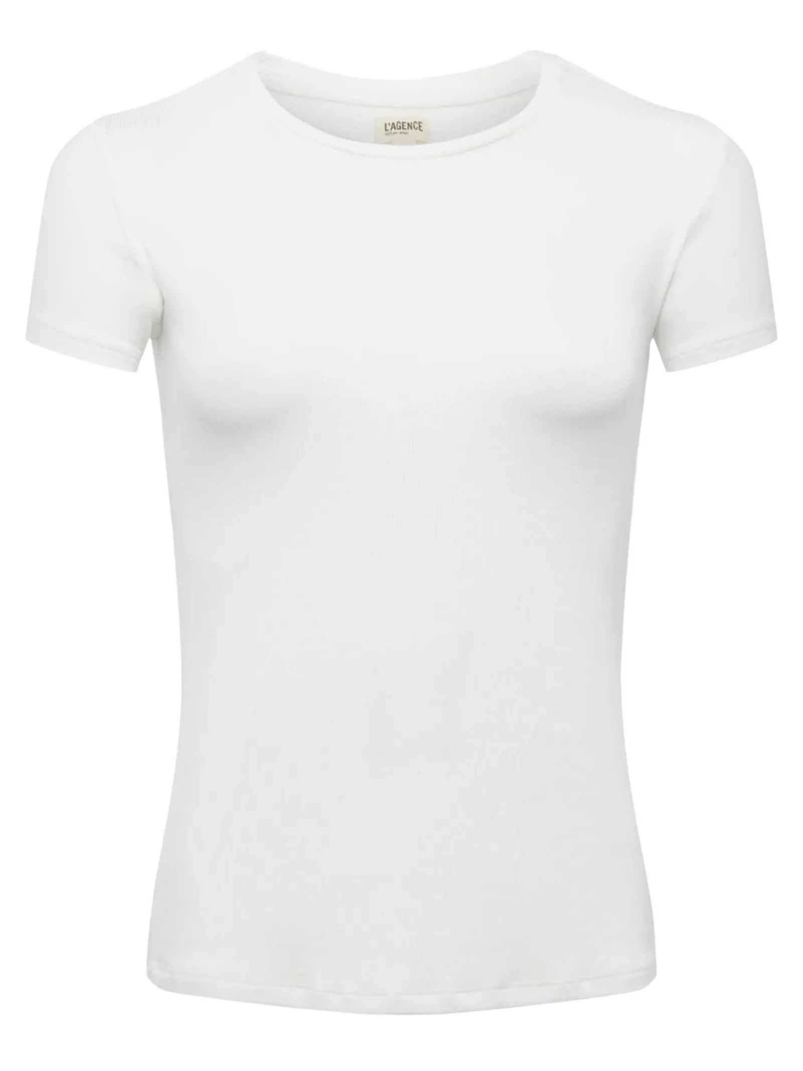 L'AGENCE Nouveau Whites|Best Sellers|Ressi Fitted Tee White Micro Modal