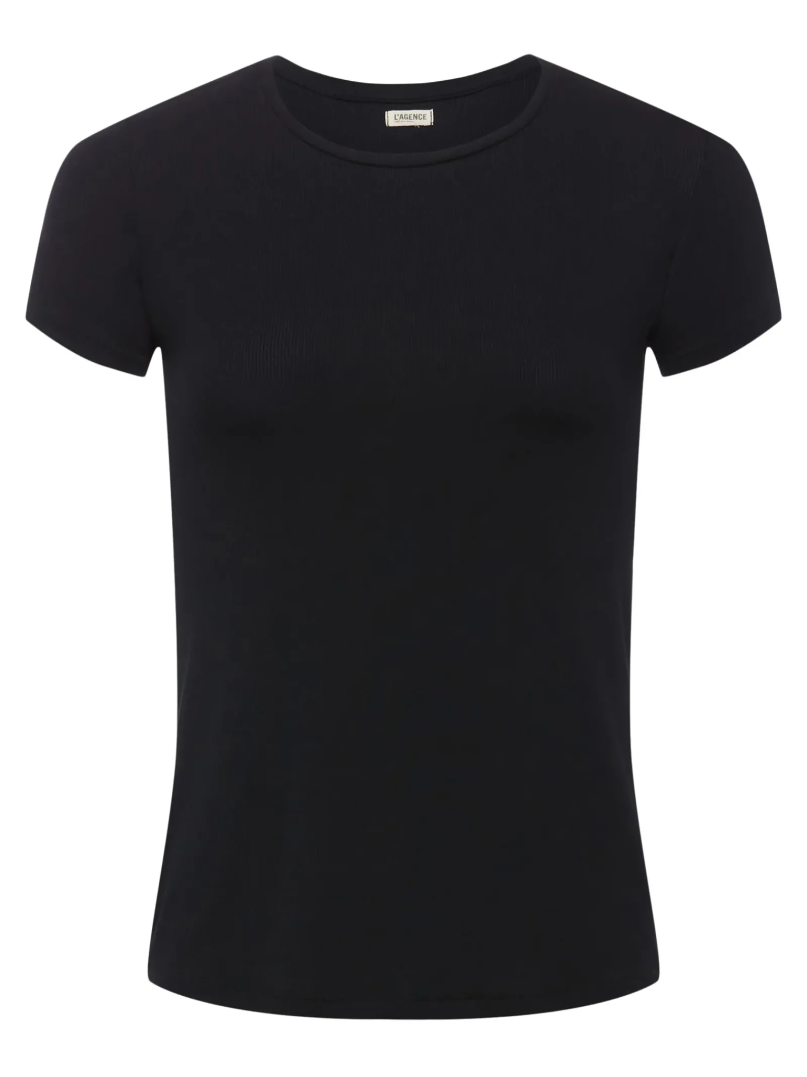 L'AGENCE All Things Black|Essentials|Ressi Fitted Tee Black Micro Modal
