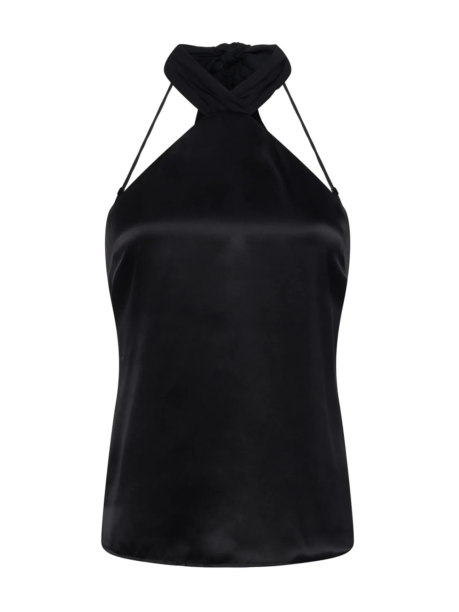 L'AGENCE All Things Black|Spring Collection|Riviera Silk Halter Top Black