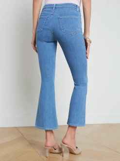L'AGENCE Spring '24 Catalog|Petite|Rue Split-Hem Cropped Jean Vienna