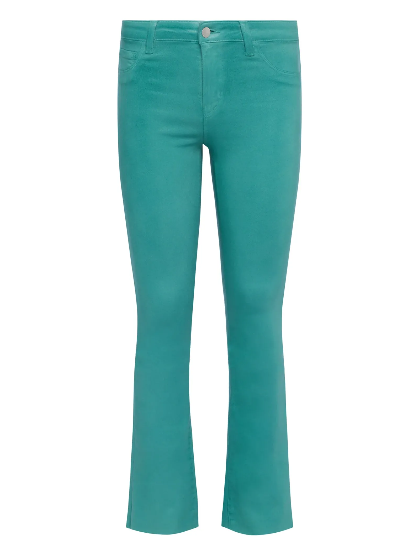 L'AGENCE Back in Stock|Resort Collection|Ruth Coated Straight-Leg Jean Green Jasper Coated