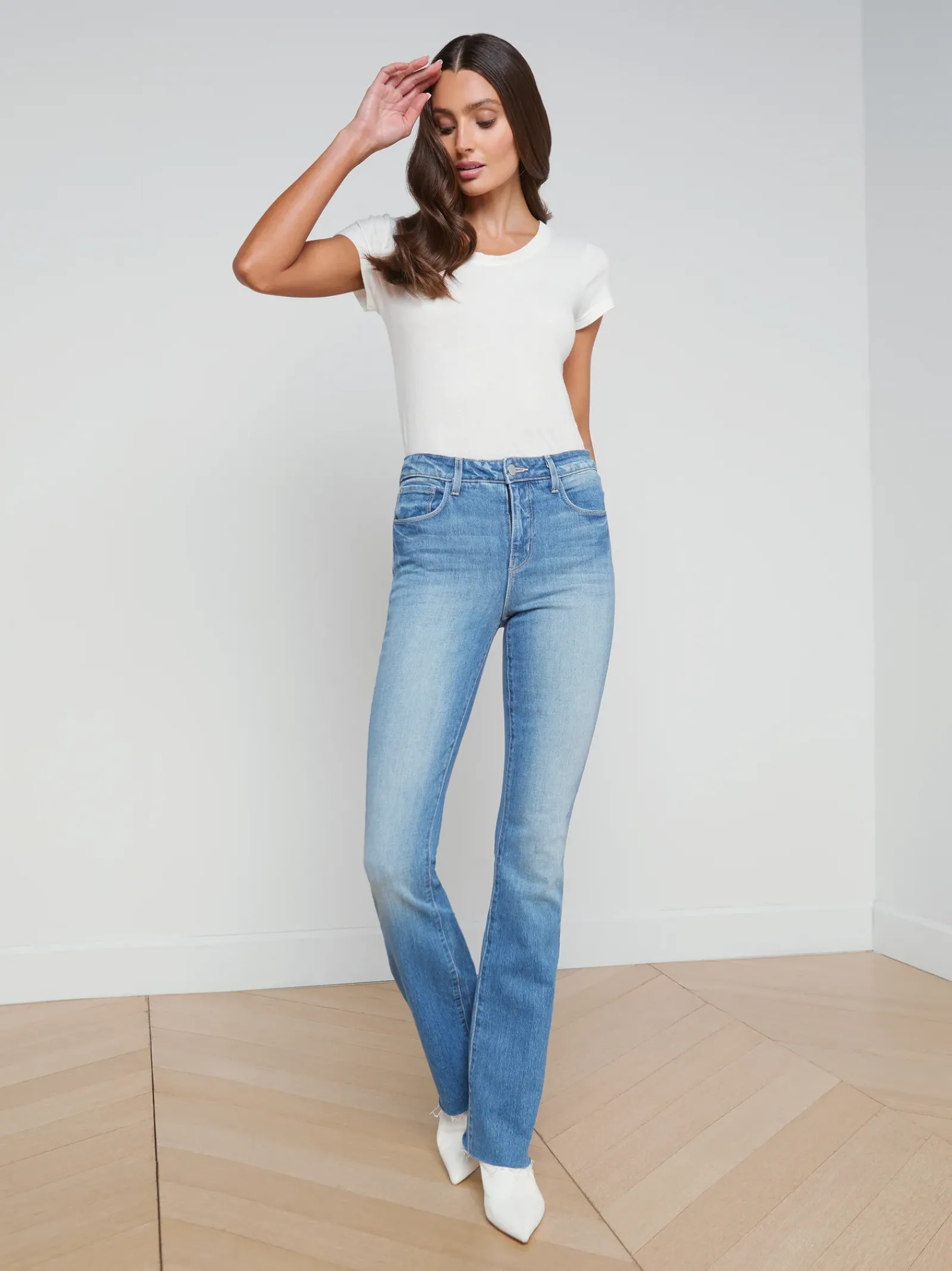L'AGENCE Straight|Aged Denim|Ruth Straight-Leg Jean Cowan