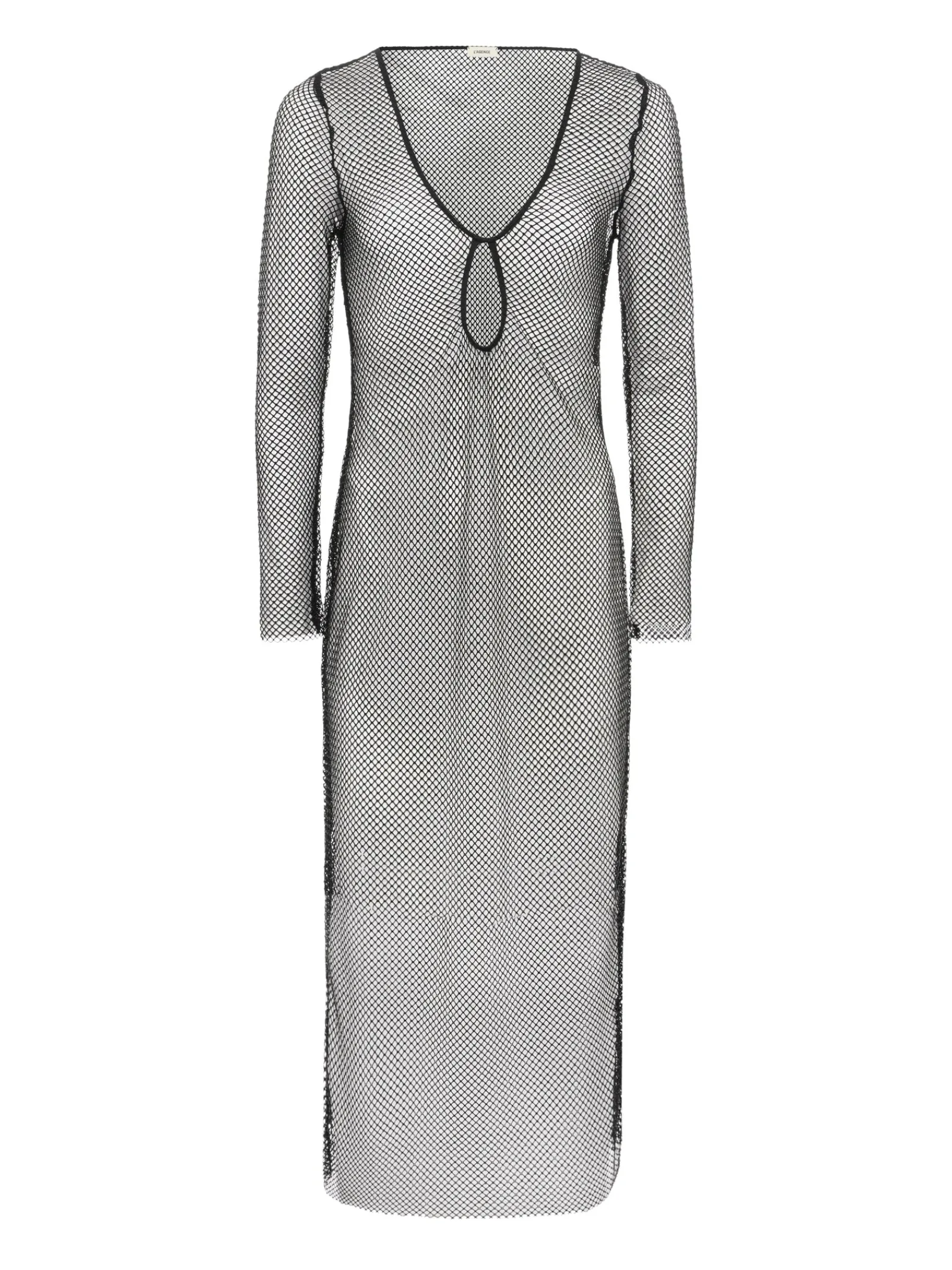 L'AGENCE Spring Collection|Swimwear|Sara Mesh Cover-Up Dress Black