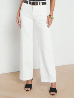 L'AGENCE Wide & Relaxed|Spring Collection|Scottie Wide-Leg Jean Blanc