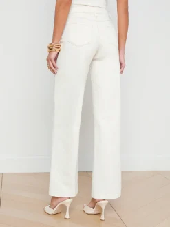 L'AGENCE Nouveau Whites|Back in Stock|Scottie Wide-Leg Jean Macadamia