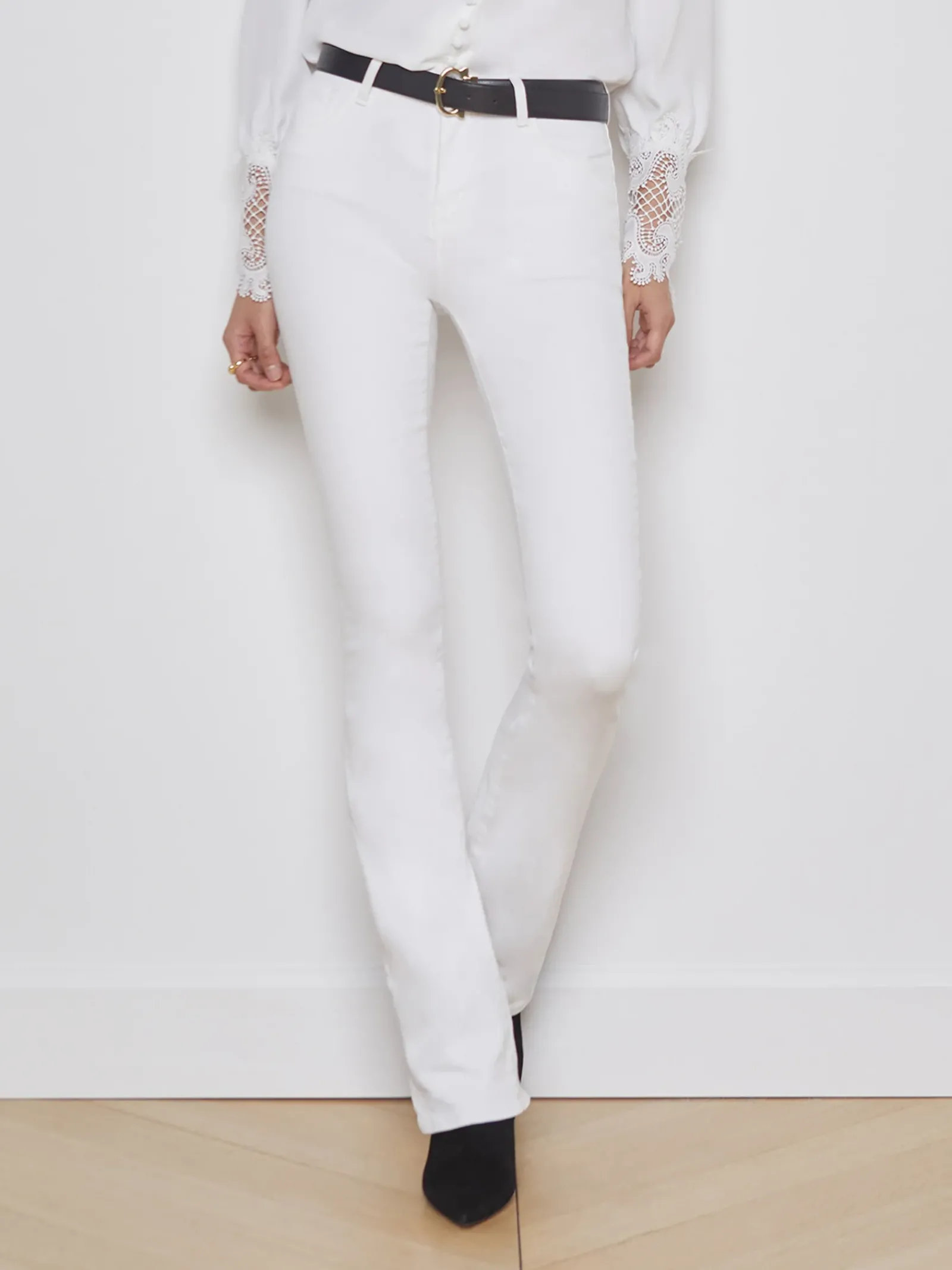 L'AGENCE Nouveau Whites|Straight|Selma Bootcut Jean Blanc