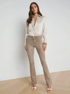L'AGENCE Spring Collection|Flare & Bootcut|Selma Coated Bootcut Jean Rye Coated