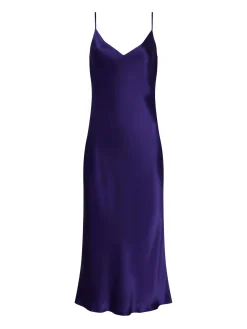 L'AGENCE Online Exclusives|Silks|Seridie Silk Slip Dress Purple Sapphire