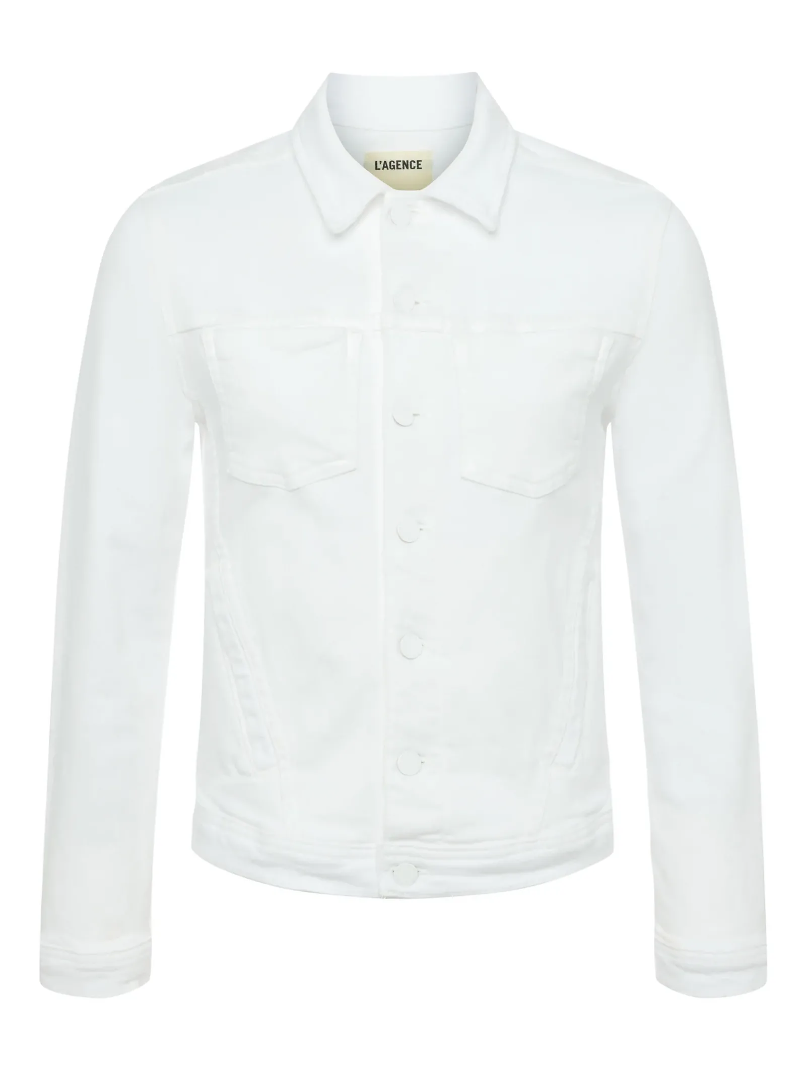 L'AGENCE Denim Jackets|Spring Collection|Shuri Denim Jacket Blanc