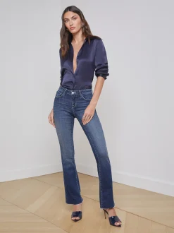L'AGENCE Straight|Low Rise Denim|Sneeki Jean Naples