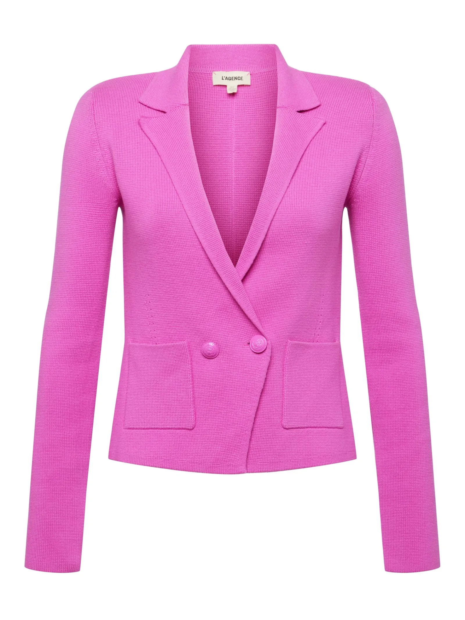 L'AGENCE Online Exclusives|Knitwear|Sofia Knit Blazer Hot Pink