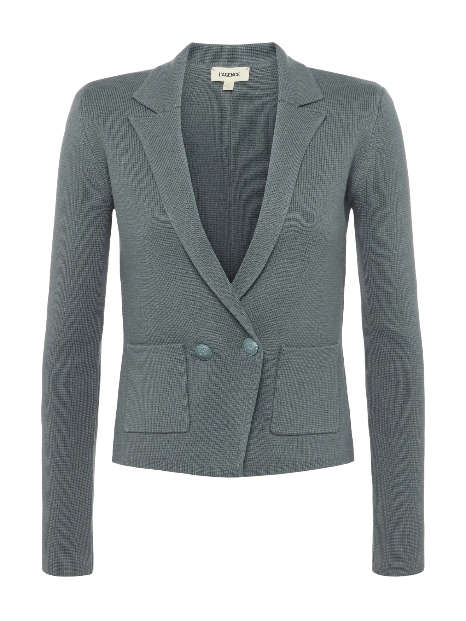 L'AGENCE Spring Collection|Knitwear|Sofia Knit Blazer Shadow Grey