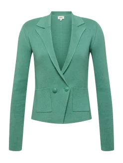 L'AGENCE Online Exclusives|Knitwear|Sofia Knit Blazer Frosty Spruce