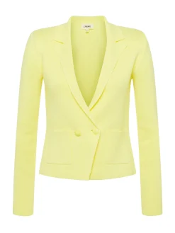 L'AGENCE Spring Collection|Knitwear|Sofia Knit Blazer Yellow Sorbet