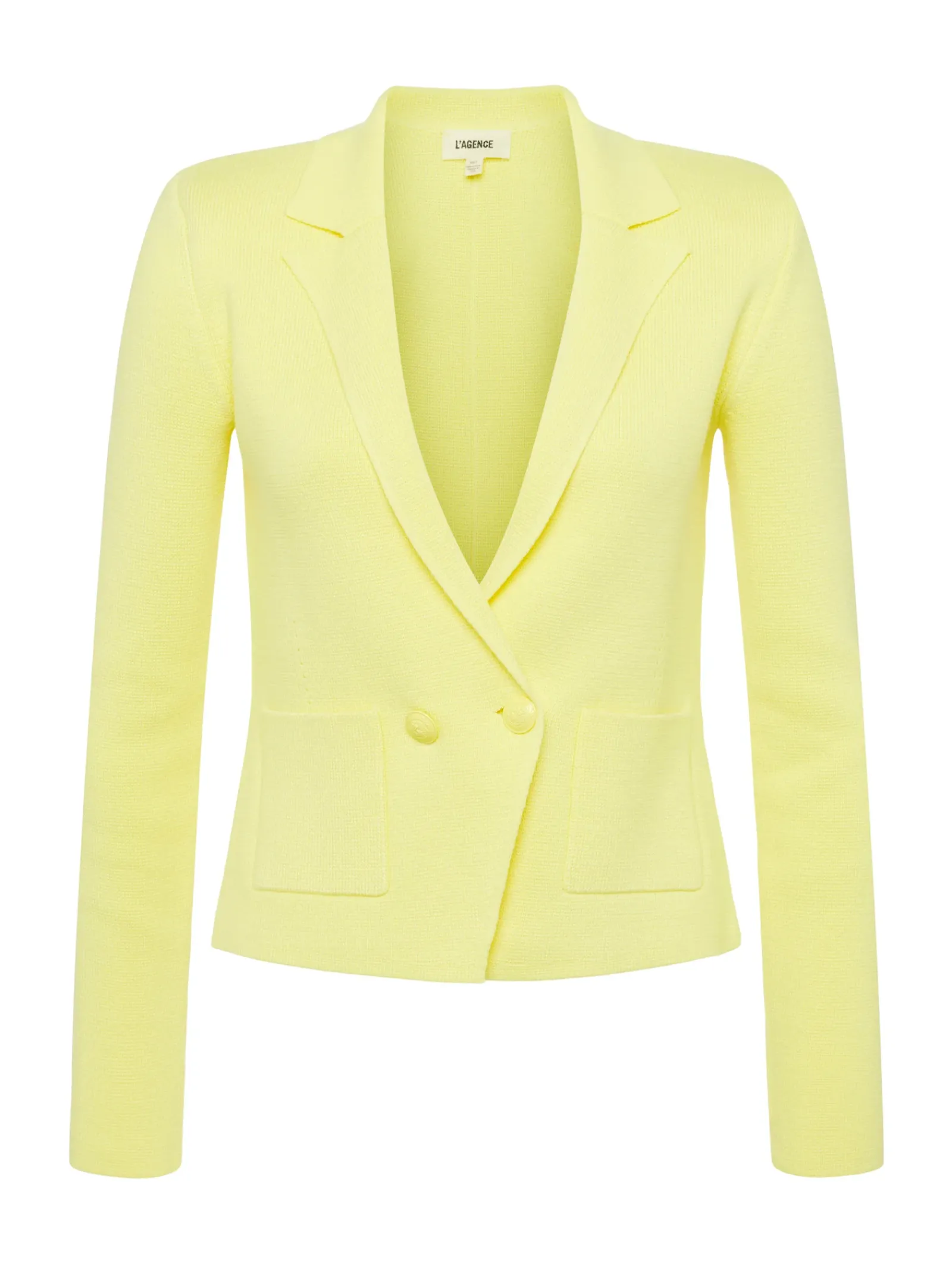 L'AGENCE Spring Collection|Knitwear|Sofia Knit Blazer Yellow Sorbet