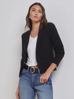 L'AGENCE All Things Black|Back in Stock|Sofia Knit Blazer Black