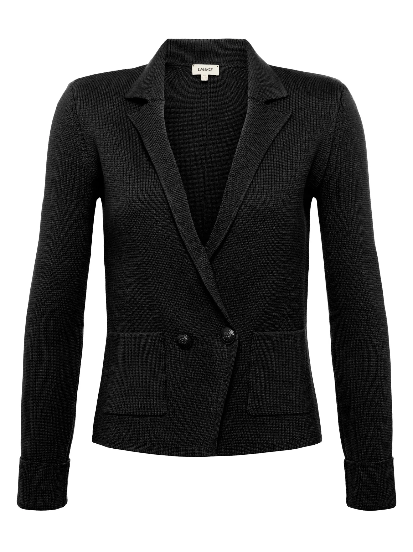 L'AGENCE All Things Black|Back in Stock|Sofia Knit Blazer Black