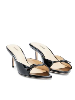 L'AGENCE Resort Collection|Mules|Solene Open Toe Mule Black Leather