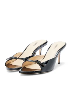 L'AGENCE Resort Collection|Mules|Solene Open Toe Mule Black Leather