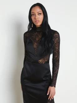 L'AGENCE All Things Black|Spring Collection|Spritz Lace Bodysuit Black