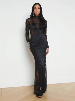 L'AGENCE All Things Black|Spring Collection|Spritz Lace Bodysuit Black