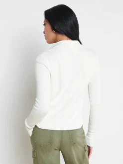 L'AGENCE Spring Collection|Knitwear|Sterling Silk-Cotton Blend Sweater