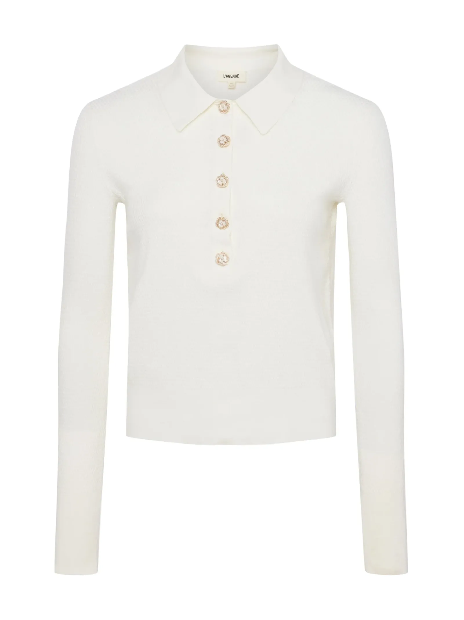 L'AGENCE Spring Collection|Knitwear|Sterling Silk-Cotton Blend Sweater