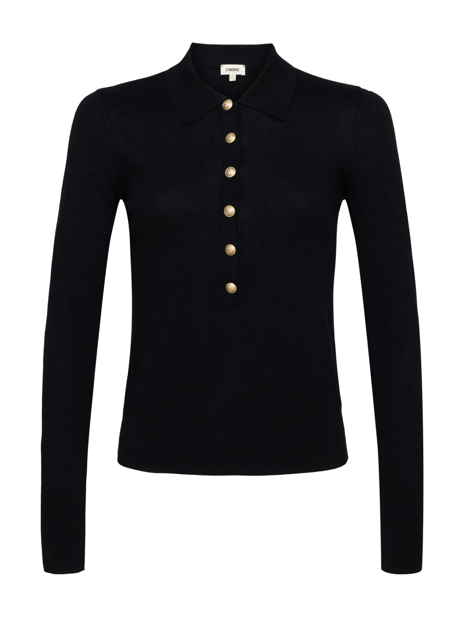 L'AGENCE Back in Stock|Knitwear|Sterling Sweater Black/Gold