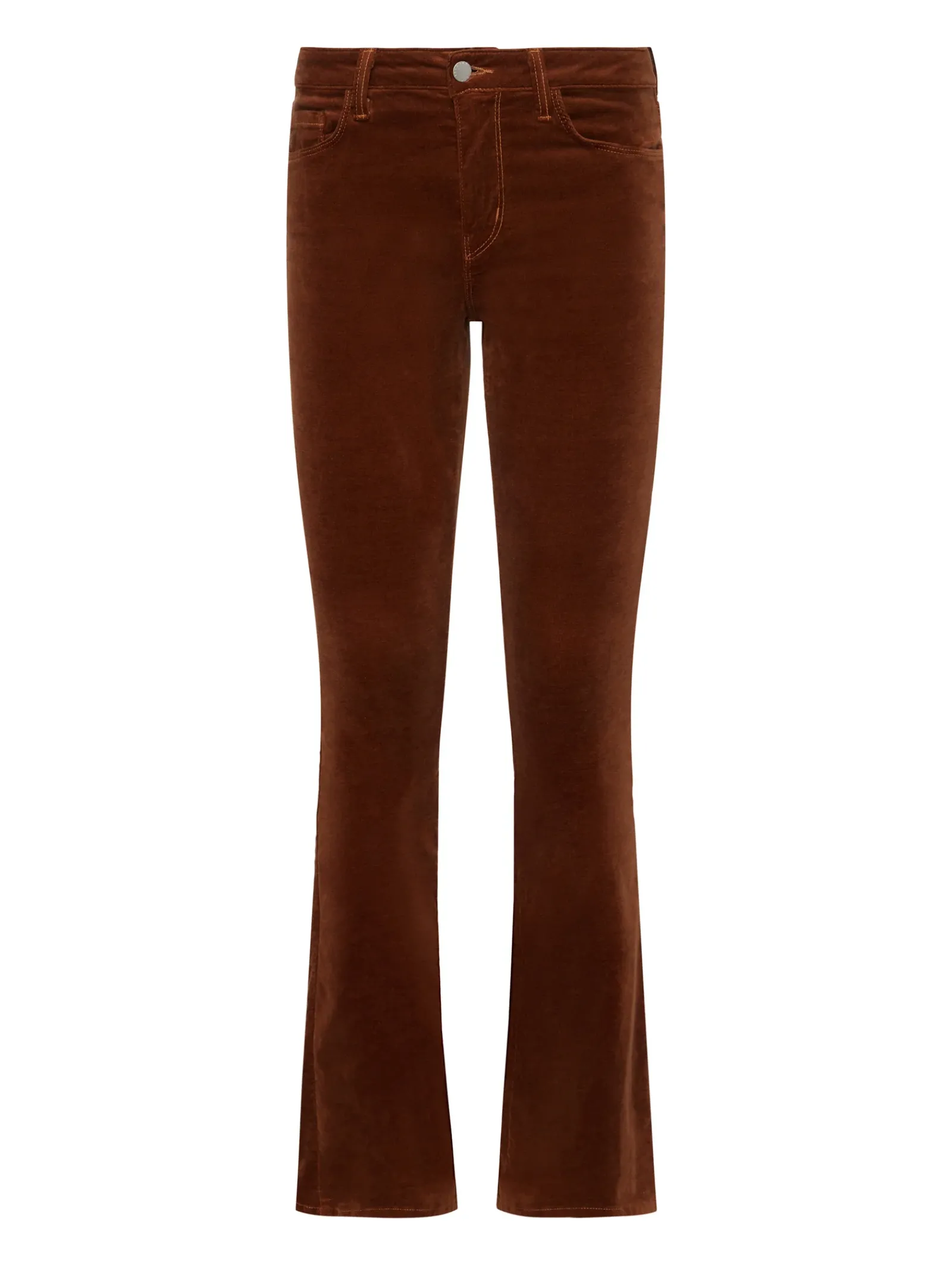 L'AGENCE Straight|Velvet Denim|Stevie Velvet Jean Fawn