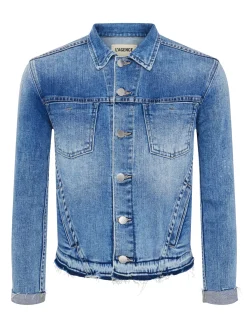 L'AGENCE Spring Collection|Denim Jackets|Tatiana Raw-Hem Denim Jacket Cordova