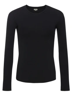 L'AGENCE All Things Black|Tees|Tess Long Sleeve Tee Black Micro Modal