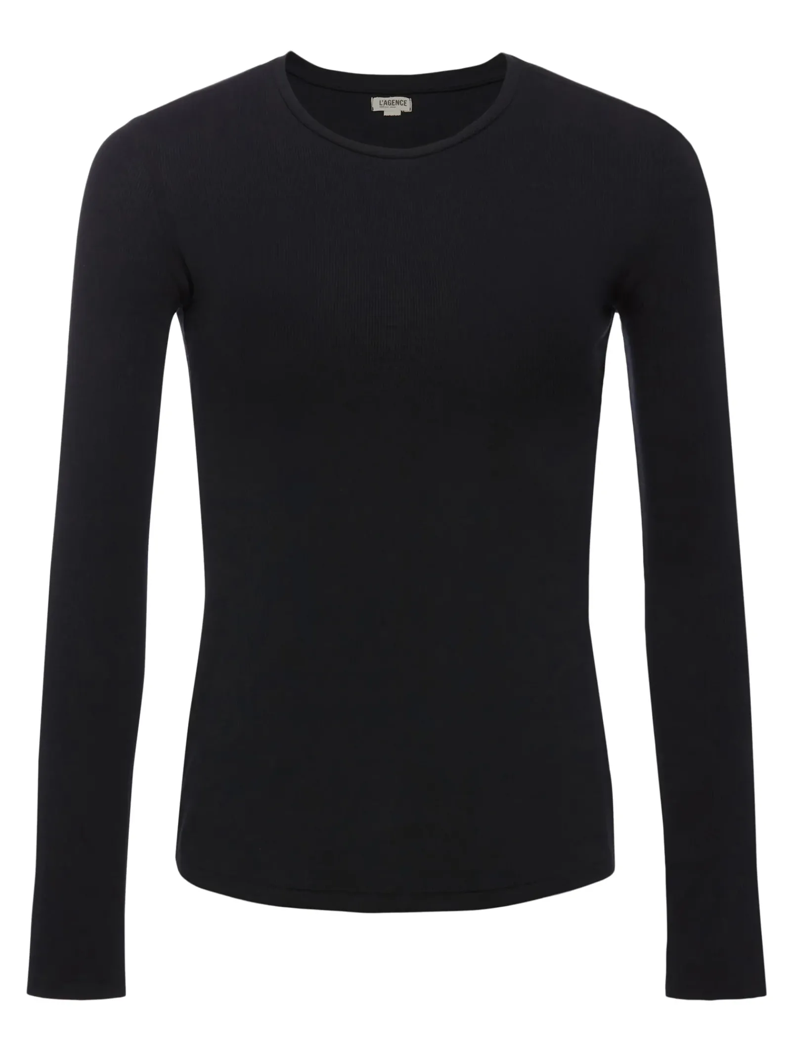 L'AGENCE All Things Black|Tees|Tess Long Sleeve Tee Black Micro Modal