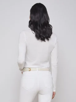 L'AGENCE Nouveau Whites|Tees|Tess Long Sleeve Tee White