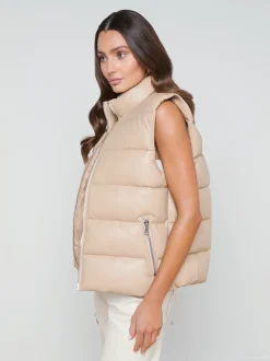 L'AGENCE Spring Collection|Blazers & Jackets|Tori Puffer Vest Almond