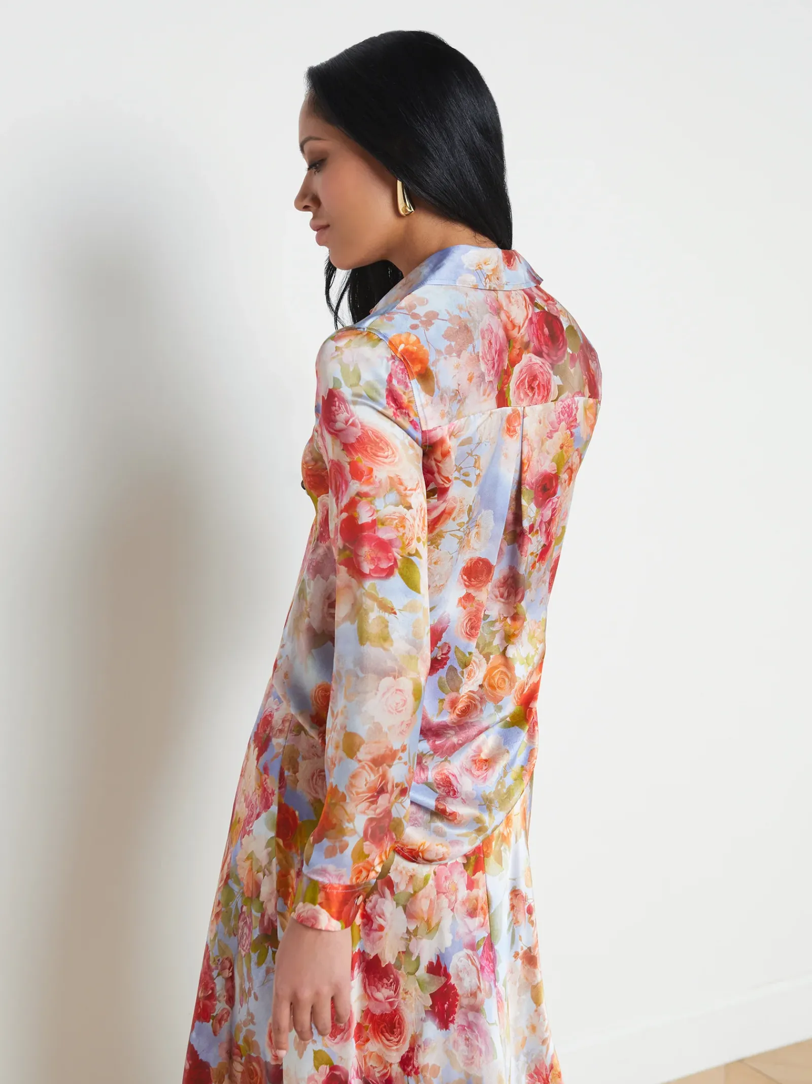 L'AGENCE Sets|Back in Stock|Tyler Silk Blouse Multi Soft Cloud Floral