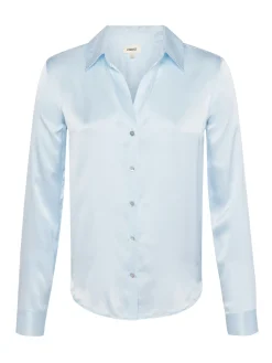L'AGENCE Spring '24 Catalog|Spring Collection|Tyler Silk Blouse Ice Water