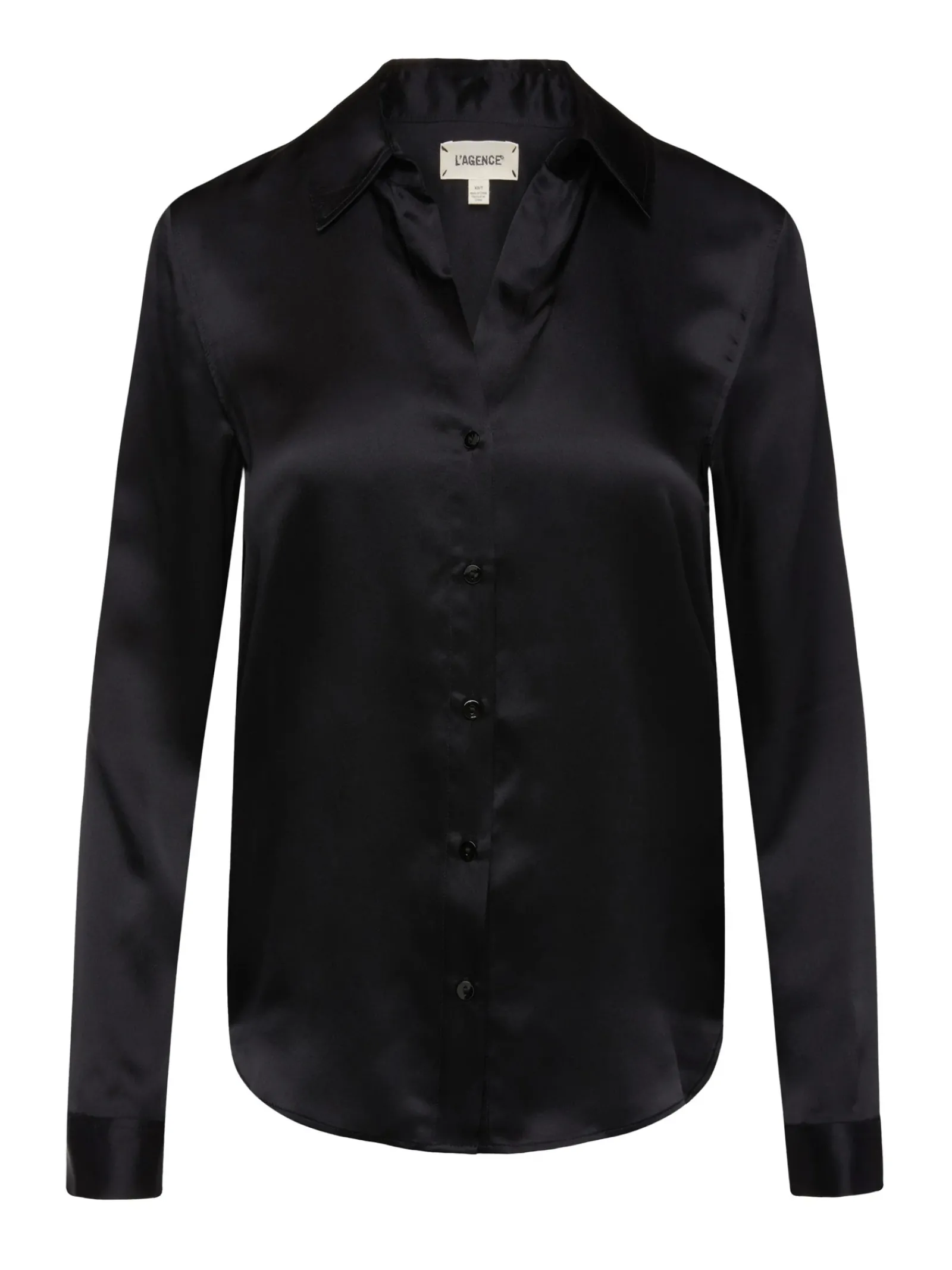 L'AGENCE All Things Black|Silks|Tyler Silk Blouse Black