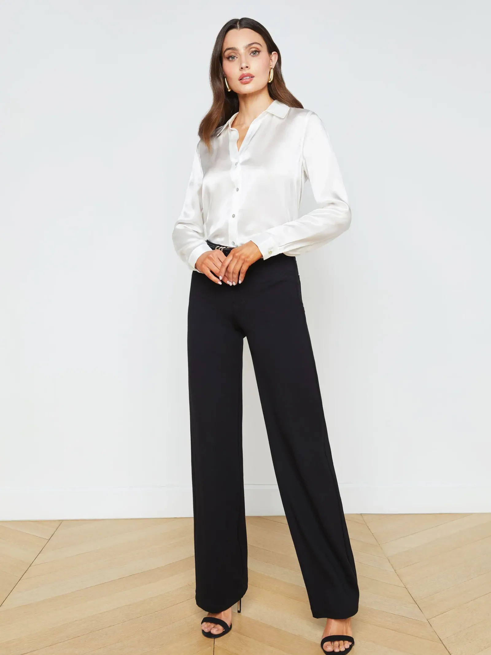L'AGENCE Nouveau Whites|Silks|Tyler Silk Blouse Ivory
