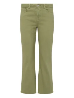 L'AGENCE Petite|Wide & Relaxed|Wanda Cropped Wide-Leg Jean Soft Army