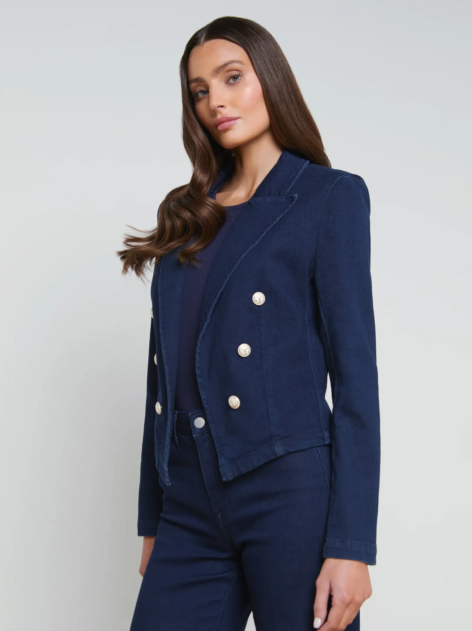 L'AGENCE Sets|Back in Stock|Wayne Denim Blazer Palomino