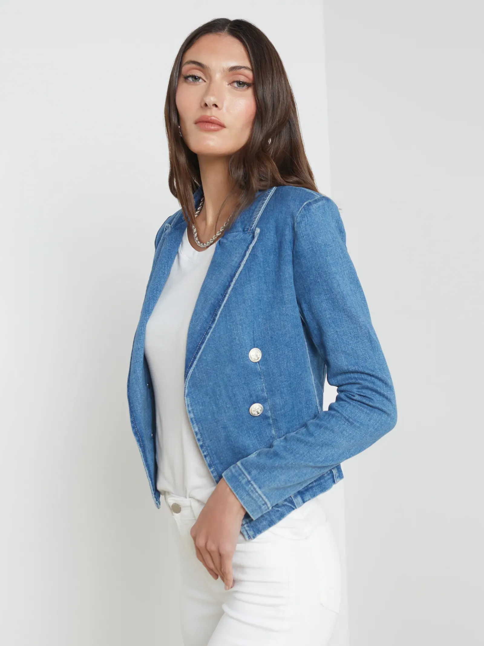 L'AGENCE Back in Stock|Best Sellers|Wayne Denim Blazer Provo