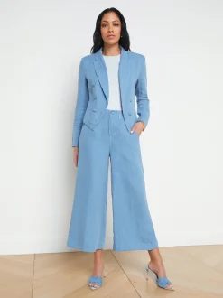 L'AGENCE Sets|Spring Collection|Wayne Linen Blazer Blue Mist