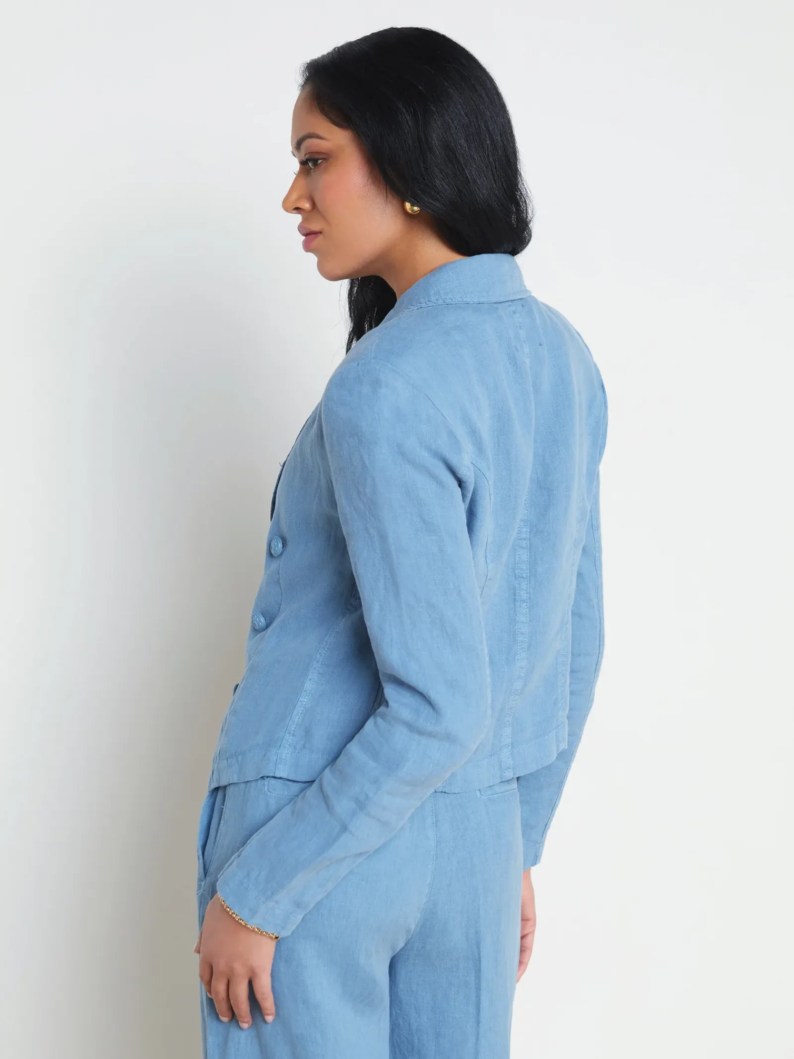 L'AGENCE Sets|Spring Collection|Wayne Linen Blazer Blue Mist