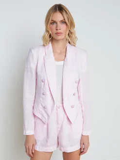 L'AGENCE Sets|Spring '24 Catalog|Wayne Linen Blazer Lilac Snow