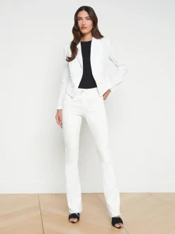 L'AGENCE Nouveau Whites|Linen|Wayne Linen Blazer Blanc