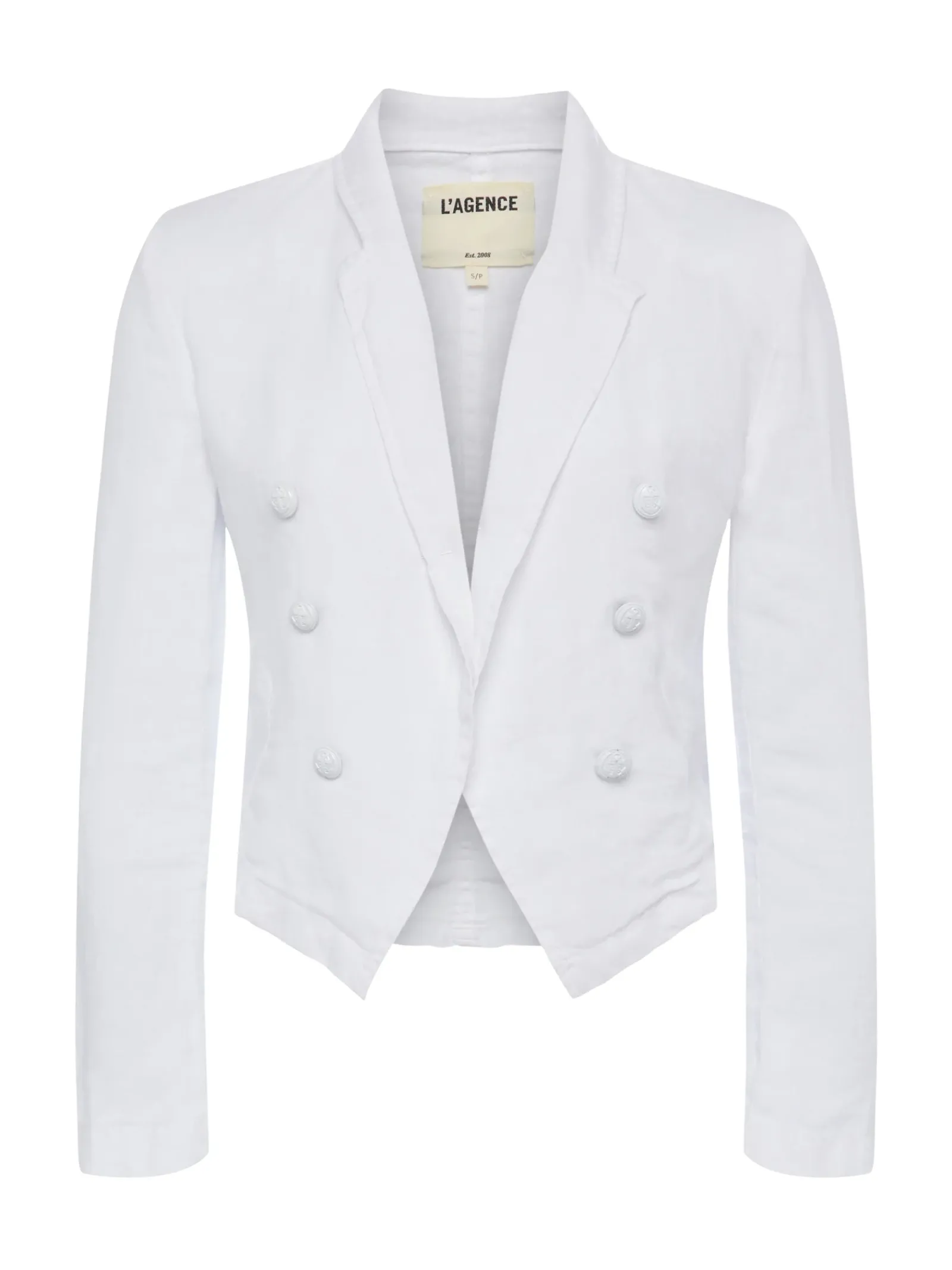 L'AGENCE Nouveau Whites|Linen|Wayne Linen Blazer Blanc