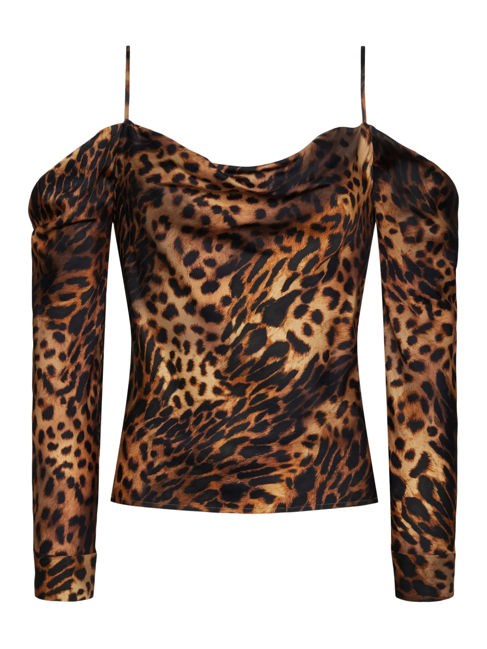 L'AGENCE Print Edition|Blouses & Tops|Zion Blouse Brown Multi Oil Leopard